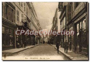 Old Postcard Roanne Rue du Lycee