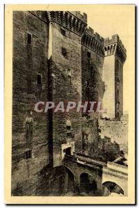 Old Postcard Chateau de Tarascon Facing north entrance of the castle