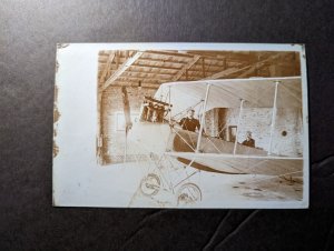 Mint 1913 Germany RPPC Aviation Postcard Doppeldcoker LFG