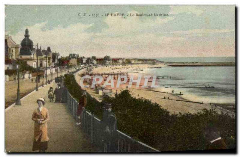 Le Havre - Le Boulevard Maritime - Old Postcard