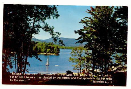 Lake Scene, Bible Quote, Jeremiah 17 7,8, Scriptcard