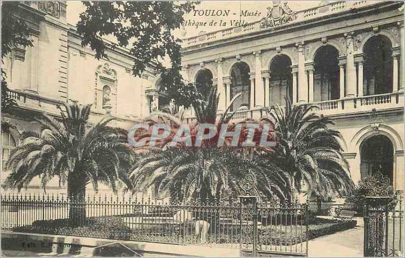 Old Postcard Toulon Museum City Library