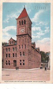 Postcard Court House Monument Mauch Chunk PA