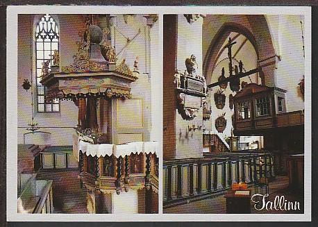 St Mary's Cathedral Tallinn Estonia Postcard BIN