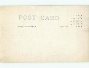 rppc Pre-1930 RUSTIC WOODEN COVERED BENCH AREA ON THE PATH AC7841