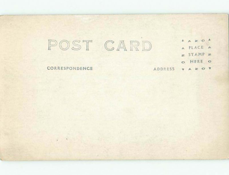 rppc Pre-1930 RUSTIC WOODEN COVERED BENCH AREA ON THE PATH AC7841