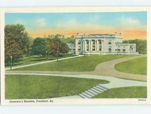 Unused Linen GOVERNOR'S MANSION Frankfort Kentucky KY HM9373@