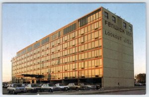 1980's FENWICK INN HOTEL LOOKOUT LOUNGE RESTAURANT CLASSIC CARS VINTAGE POSTCARD