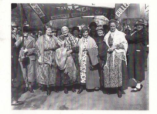 Suffragette Style 1920s Womens Fishermans Wives Strike Northampton Rare Postcard