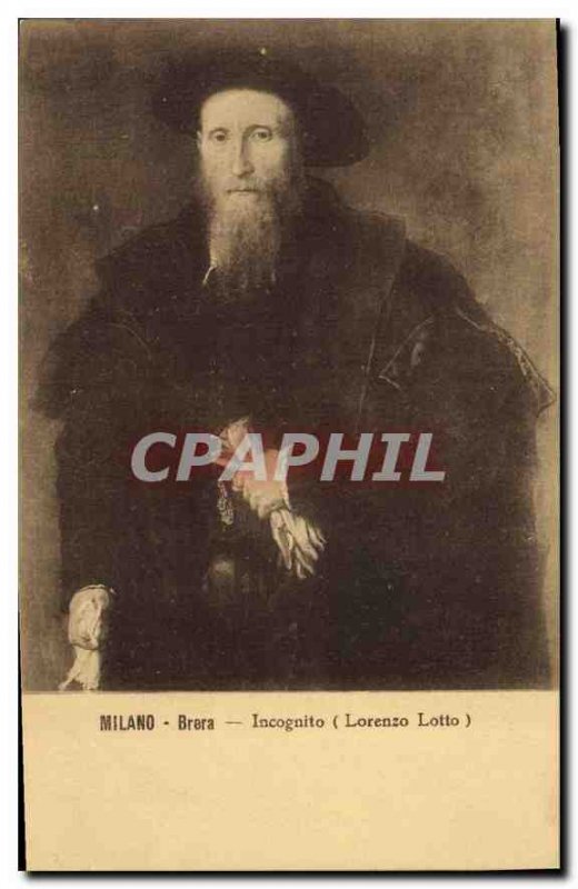 Old Postcard Milano Breza Incognito Lorenzo Lotto