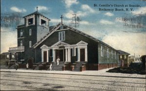 Rockaway Beach Long Island NY St Camilla's Church Seaside c1910 PC