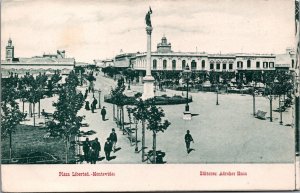Uruguay Montevideo Plaza Libertad Vintage Postcard C132