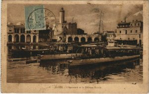 CPA ak Algiers - the amiraute and la defense mobile ships (1206599) 