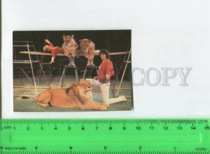 474446 USSR 1985 circus Shevchenko's lion trainers Original old Pocket CALENDAR