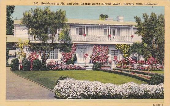 California Beverly Hills Residence Of Mr And Mrs George Burns