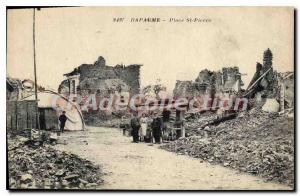 Postcard Former Bapaume St. Peter's Square