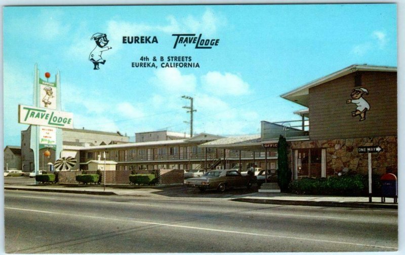 EUREKA, California CA  Roadside TRAVELODGE ca 1960s Humboldt County   Postcard