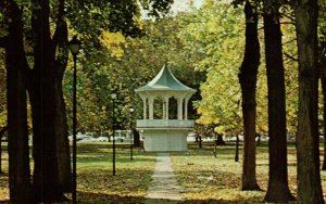 Gallipolis Ohio City Park Bandstand Civil War Memorial Postcard  