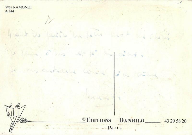 Love comic greetings postcard France