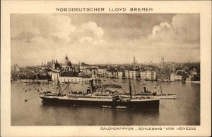 Nordd Lloyd Bremen Steamship Salondampfer SCHLESWIG c1915 Postcard