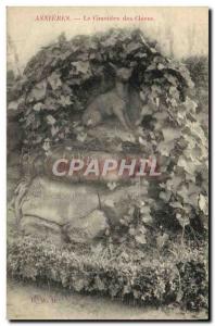 Postcard Old Asnieres Le Cimetiere Des Chiens Dog Jappy