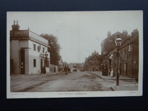 Birmingham HARBORNE High Street shows THE PLOUGH INN c1905 RP Postcard by ADCO