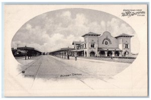 c1905 Sunset Depot Greetings from San Antonio Texas TX Unposted Postcard