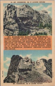 Mt. Rushmore National Memorial South Dakota Postcard PC510