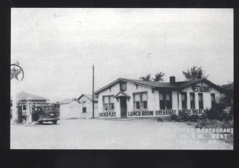 PACIFIC MISSOURI HIGHWAY ROUTE 66 CREST RESTAURANT GAS STATION MO POSTCARD