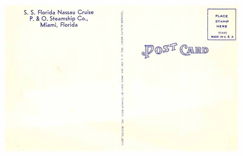 Postcard BOAT SCENE Miami Florida FL AR6078