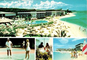 Montego Bay, Jamaica  HOLIDAY INN HOTEL  Tennis~Beach Pool~Patio  4X6 Postcard