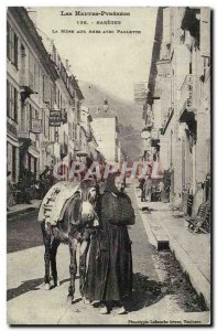 COPYRIGHT Hautes pyrenees Bareges The mother Paulette to donkeys Donkey Donke...