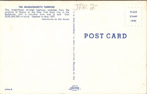 Massachusetts Turnpike Opened 1957 Postcard UNP VTG Dexter Unused Vintage 