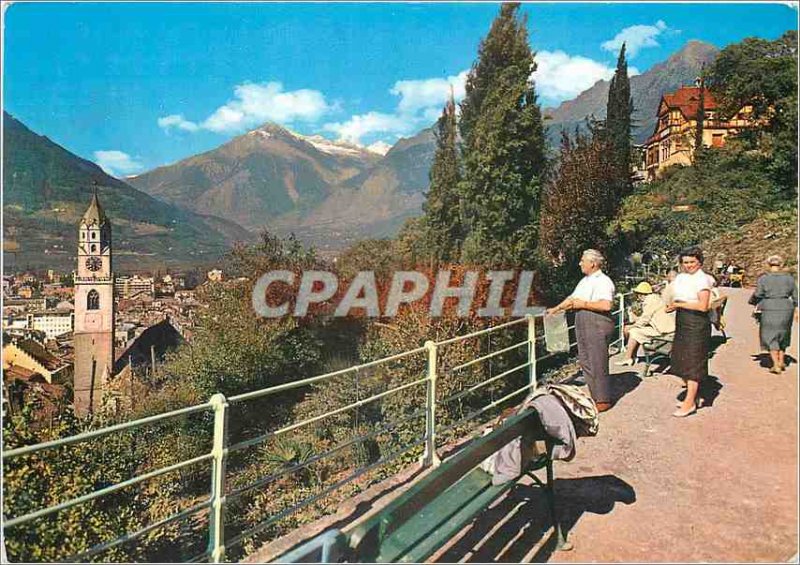 Modern Postcard Meran toppeiner walk