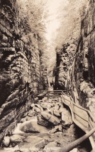 New Hampshire Franconia Notch View Through The Flume Real Photo