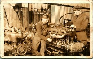 RPPC Chippewa River Dam Powerhouse Machinists Cornell WI 1912 Postcard UNP D5