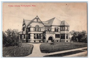 1920 Forbes Library Northampton Massachusetts MA North Amherst MA Postcard