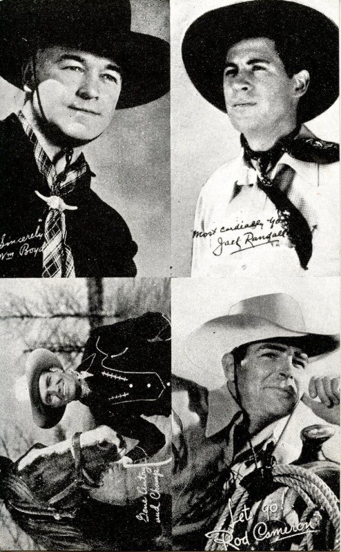 Gene Autry, Rod Cameron, Jack Randall, William Boyd 