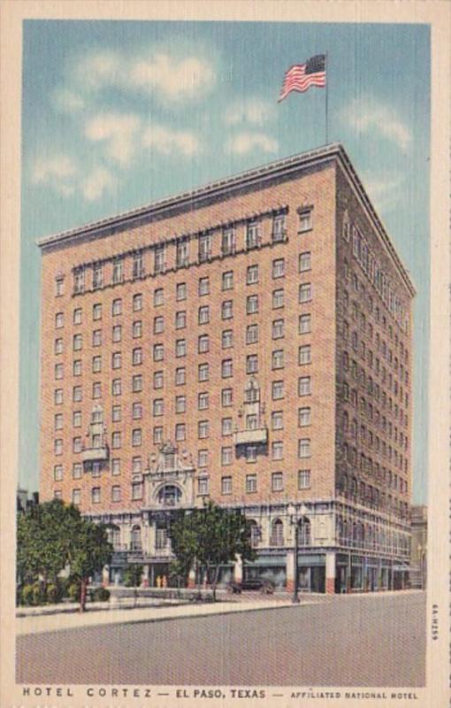 Texas El Paso Hotel Colrtez 1936 Curteich