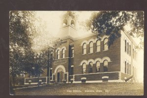 RPPC MADISON NEBRASKA HIGH SCHOOL BUILDING VINTAGE REAL PHOTO POSTCARD