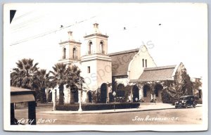 K45/ San Antonio Texas RPPC Postcard c1930 Katy Railroad Depot 356