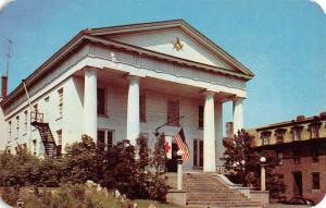 Geneva New York Masonic Temple Street View Vintage Postcard K92716