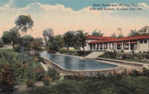 Missouri Kansas City Bath House and Wading Pool 15th and Benton 1920