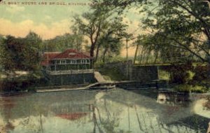 Boat House & Bridge in Riverton Park, Maine