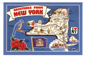 NY - New York Map & Highlights   (continental size)