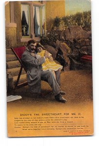 Father Holding Daughter Greetings Postcard 1907-1915 Daddy's the Sweetheart