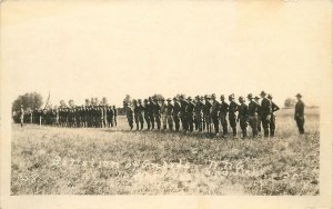 Postcard RPPC C-1918 Nebraska Military guard Battalion 23-13142