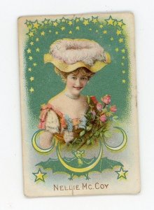 Circa 1900 Stage Actress Nellie Mc.Coy & Bat Lovely Cigarette Trade Card P51