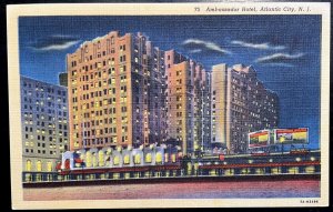 Vintage Postcard 1937 The Ambassador Hotel, Atlantic City, New Jersey