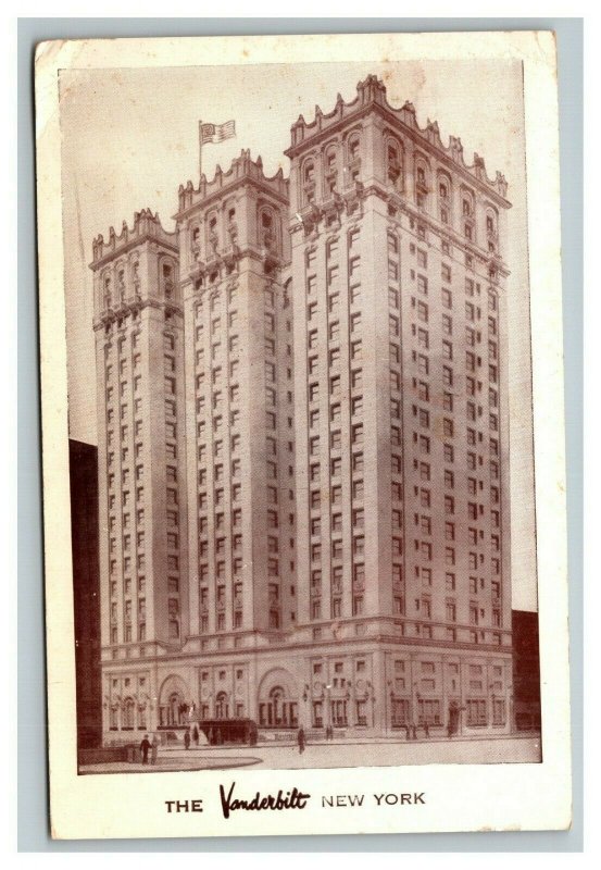 Vintage 1940's Postcard The Vanderbilt Hotel New York